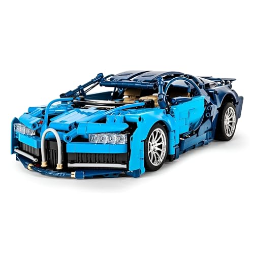 VizBrou Sportwagen Bausteine Bausatz für Erwachsene, Technik Rennwagen Klemmbausteine Spielzeug, Sammler Modell im Maßstab 1:14 Geschenk für Jungen, Kinder, Erwachsene, 1355 Teile von VizBrou