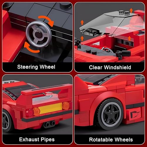 VizBrou Technik Speed Champions Sportwagen Bausteine Set, 337 Teile Supercar Modell Bausatz, Konstruktions Spielzeug Auto-Kollektion STEM Geschenk für Kinder, Teens & Erwachsene, GMS1077 VizBrou Technik Speed Champions Sportwagen Bausteine Set, 337 Teile Supercar Modell Bausatz, Konstruktions Spielzeug Auto-Kollektion STEM Geschenk für Kinder, Teens & Erwachsene, GMS1077 von VizBrou