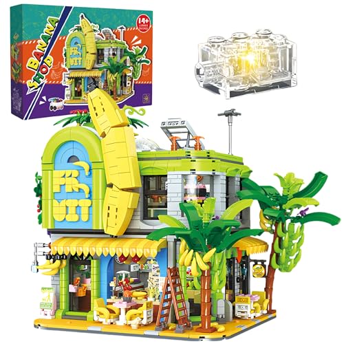 VizBrou Straßenansicht Obstladen Bausteine Bausatz für Erwachsene, 2165 Teile Bananenhaus Bausteine Bausatzl für Heim Bürodekoration, DIY-Geschenk für Jungen und Mädchen ab 6 Jahren VizBrou Straßenansicht Obstladen Bausteine Bausatz für Erwachsene, 2165 Teile Bananenhaus Bausteine Bausatzl für Heim Bürodekoration, DIY-Geschenk für Jungen und Mädchen ab 6 Jahren von VizBrou