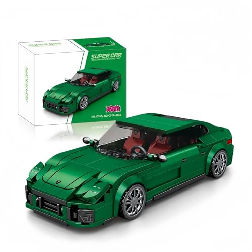 VizBrou Super Sportwagen Bausteine Set, Porschee Panameraa Retro Speed Champion Rennwagen Klemmbausteine Bausatz, 332 Teile Kompatibles LG Super Auto Modell Spielzeug Geschenk für Erwachsene Kinder von VizBrou