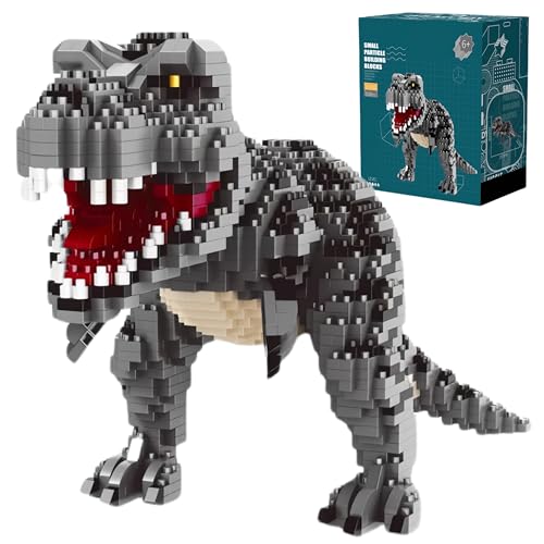 VizBrou T-Rex Dinosaurier Bausteine Bausatz, 1530 Teile Mikrobausteine Tyrannosaurus Rex Jurassic Dino Modell Spielzeug, Pädagogisches STEM-Geschenk für Jungen und Erwachsene ab 6 Jahren von VizBrou
