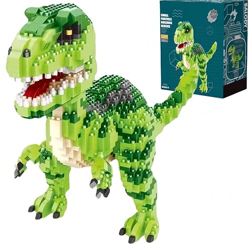 VizBrou Velociraptor Dinosaurier Bausteine Bausatz, 1457 Teile Mikrobausteine Mini Diamond Blocks Jurassic World Dino Klemmbausteine, Pädagogisches STEM Geschenk für Jungen und Erwachsene ab 6 Jahren von VizBrou
