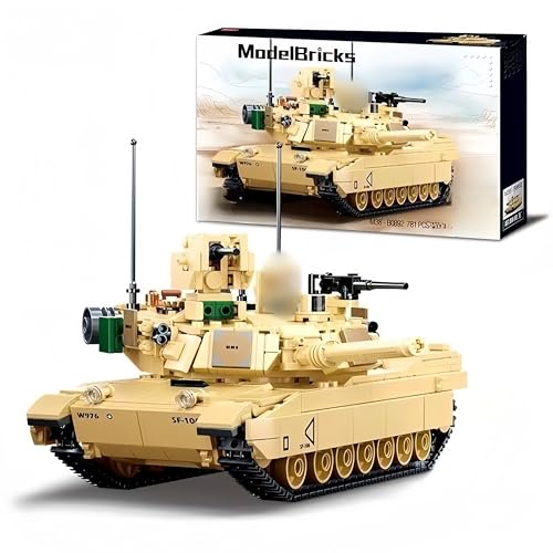 VizBrou WW2 M1A2 Panzer Bausteine Bausatz, Technik Militär Fahrzeug Modellbau Spielzeug, Geschenk für Kinder ab 6 Jahren, Erwachsene, Heimdekoration, Geburtstag, 781 Teile VizBrou WW2 M1A2 Panzer Bausteine Bausatz, Technik Militär Fahrzeug Modellbau Spielzeug, Geschenk für Kinder ab 6 Jahren, Erwachsene, Heimdekoration, Geburtstag, 781 Teile von VizBrou
