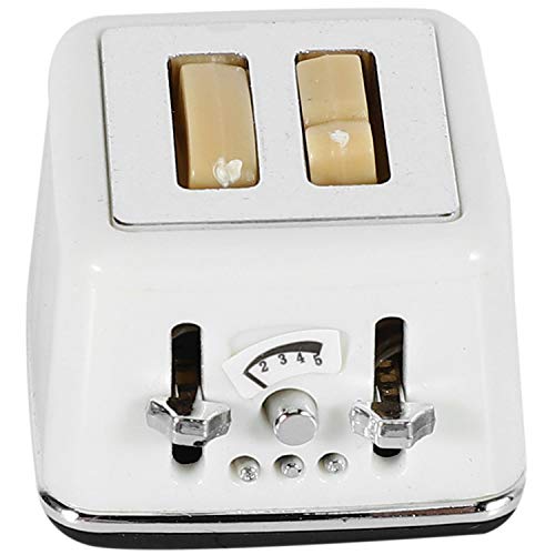 Vklopdsh 1/12 Maßstab Brotmaschine mit Toast Miniatur Mini Zubehör Nette Dekorationen Toaster von Vklopdsh