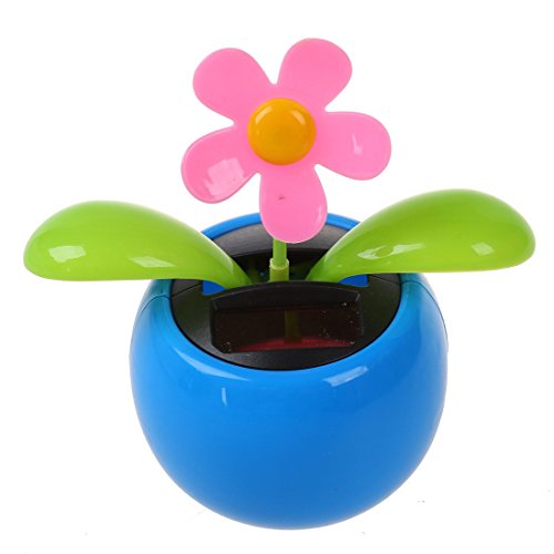 Vklopdsh Spf-05 Solar Power Tanzen Spielzeug Flower Blue, Neuheit Schreibtisch Auto Spielzeug Ornament Blau von Vklopdsh