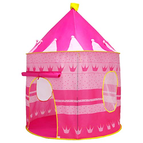 Vklopdsh Tragbares Kinderzelt Kinderzelt Faltbares Zelt für Kinder Klappschloss Spiel Haus AußEn Spielzeug (Rosa) von Vklopdsh