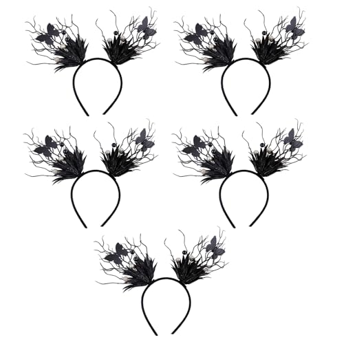 VlHpnpe Set mit 5 Halloween-Kopf-Accessoires, modische festliche Stirnbänder, kreative Kopfbedeckungen, Zubehör für Kostümpartys, Halloween-Ausrüstung von VlHpnpe