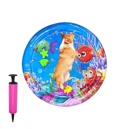 Vllold Katze Wasserbett Spielmatte | Wasserbett für Katzen mit Aufblasbarer Pumpe | 25,59 Zoll Haustier Kühlkissen Verdicktes Baby Krabbelkissen für Boden Langeweile Tägliche Reise Heißes Wetter Vllold Katze Wasserbett Spielmatte | Wasserbett für Katzen mit Aufblasbarer Pumpe | 25,59 Zoll Haustier Kühlkissen Verdicktes Baby Krabbelkissen für Boden Langeweile Tägliche Reise Heißes Wetter von Vllold
