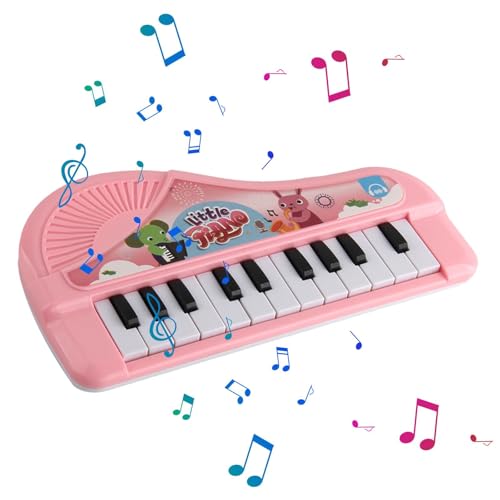 Vllold Klavierspielzeug für Kinder, Klaviertastaturspielzeug | Elektronisches Keyboard-Klavier-Musikspielzeug mit Lichtern | Kleines interaktives Cartoon-Musikinstrument für Anfänger, Kinder, von Vllold