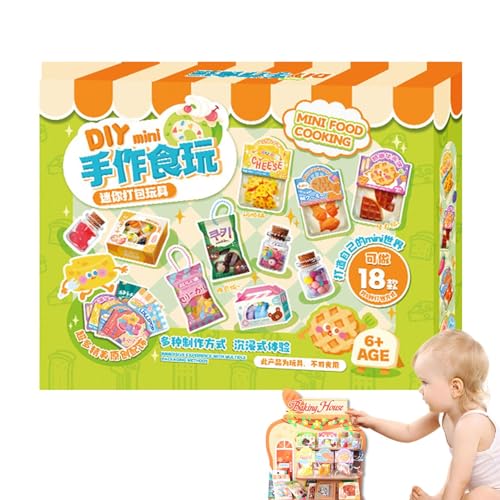 Vllold Miniatur-Lebensmittelspielzeug, Miniatur-Puppenhaus-Lebensmittel, Puppenhauszubehör für Mädchen, Niedliche Mini-Getränke und -Essen, Rollenspiel-Küchenspielzeug, Süßigkeiten- und von Vllold