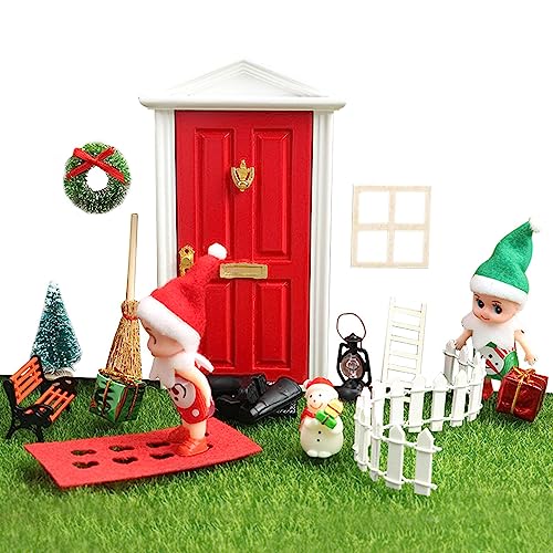 Vllold Miniatur-Spielzeug, 4 Stück, Miniatur-Holz-Bastelset – wiederverwendbare -Weihnachtsdekoration für Hof, Spukhaus und Schlafzimmer von Vllold