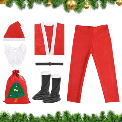 Vllold Nikolausanzug Weihnachten Nikolaus Kostüm | Uni Weihnachtsmann Kostüm 7-teiliges Set - Weihnachtskostüm Langlebig für Familie Freunde Kollegen Weihnachten Geburtstag Vllold Nikolausanzug Weihnachten Nikolaus Kostüm | Uni Weihnachtsmann Kostüm 7-teiliges Set - Weihnachtskostüm Langlebig für Familie Freunde Kollegen Weihnachten Geburtstag von Vllold