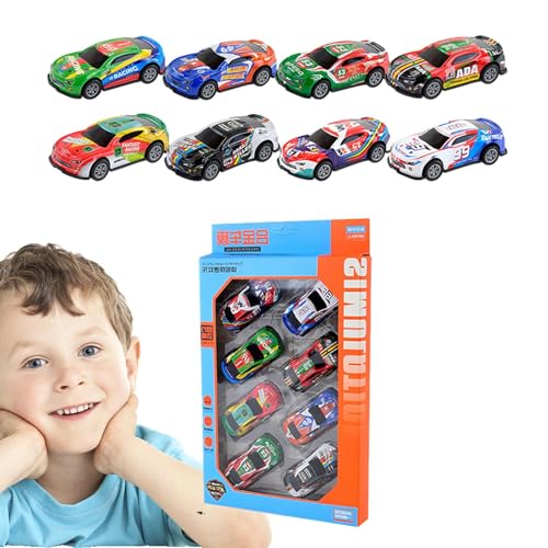 Vllold Spielzeugautos zum Zurückziehen,Kleine Spielzeugautos aus Legierung - Schlagfestes Autospielzeug, lustige Reibungsautos für Mädchen, Kinder, Weihnachten ab 3 Jahren von Vllold