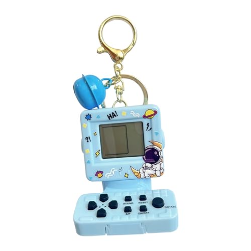 Retro-Schlüsselanhänger mit klassischer Spielkonsole, spielbar, elektronisch, Mini-Spielmaschine, mit Schlüsselanhänger, Ring, Geschenk, 5 Stück von Vlmazlm