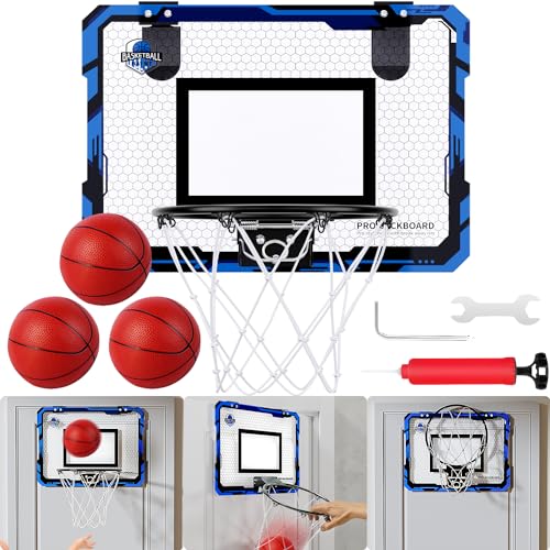 Vlocky Basketballkorb Indoor Kinder, Mini Basketballkorb fürs Zimmer Wandmontage mit 3 Basketball und Komplettem Zubehör, Sport Spielzeug Geschenk Outdoor Indoor von Vlocky