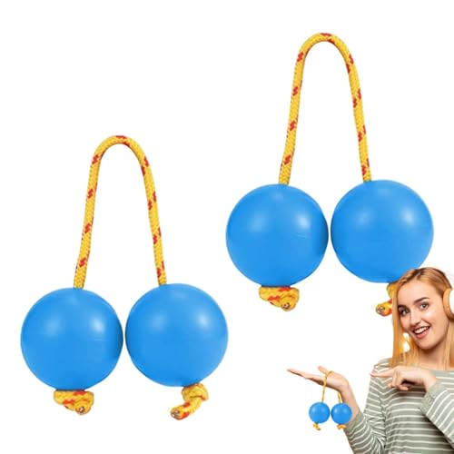 Vmiorzq Afrikanischer Rassel-Shaker - Afrikanischer Rasselball Kashaka Instrument - 2 Paar ABS Hand Percussion Balls Musik Ei Double Gourd für Partys, Hochzeiten, Shows von Vmiorzq