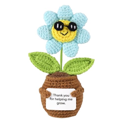 Vmiorzq Positive Sonnenblumen-Häkelpuppe, ermutigende Puppe, Heimschreibtisch, Auto, Armaturenbrett, Dekoration, Häkeln, niedlich, motivierend, künstliche Sonnenblume für Lehrer und Freund Vmiorzq Positive Sonnenblumen-Häkelpuppe, ermutigende Puppe, Heimschreibtisch, Auto, Armaturenbrett, Dekoration, Häkeln, niedlich, motivierend, künstliche Sonnenblume für Lehrer und Freund von Vmiorzq
