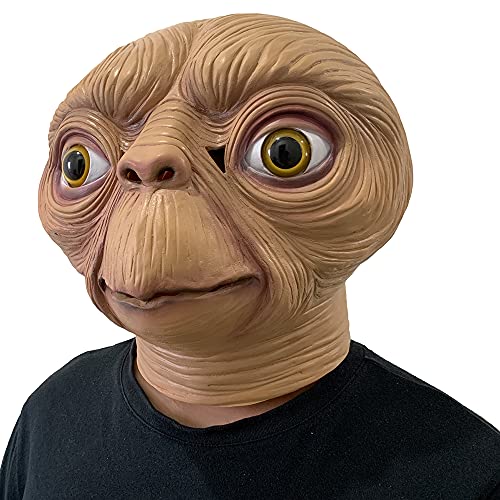 Vmlxgdux ET Alien Latexmaske Alien Coaplay Kopfbedeckung Halloween Kostüm Spielrequisiten Erwachsene Braun Vmlxgdux ET Alien Latexmaske Alien Coaplay Kopfbedeckung Halloween Kostüm Spielrequisiten Erwachsene Braun von Vmlxgdux