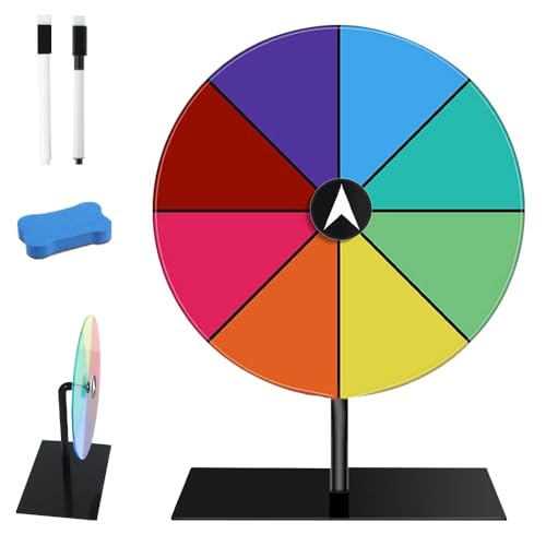 Vmxlso 20cm Glücksrad zum Drehen, 10 Slots Glücksrad zum Selbstgestalten, Gluecksrad Gluecksrad mit Ständer, Trocken Folienstift Abwischbar und Radiergummi, 8 Farben Glücksrad für Karneval, Messen Vmxlso 20cm Glücksrad zum Drehen, 10 Slots Glücksrad zum Selbstgestalten, Gluecksrad Gluecksrad mit Ständer, Trocken Folienstift Abwischbar und Radiergummi, 8 Farben Glücksrad für Karneval, Messen von Vmxlso