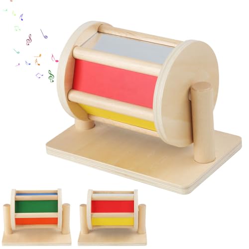 Vmxlso Spinning Drum Baby, Drehtrommel Baby Holz, Regenbogenrad Baby, Rotierendes Farberkennungs mit Spiegel, Holzspinnerspielzeug, Montessori Spielzeug für 0-3 Jährige Vmxlso Spinning Drum Baby, Drehtrommel Baby Holz, Regenbogenrad Baby, Rotierendes Farberkennungs mit Spiegel, Holzspinnerspielzeug, Montessori Spielzeug für 0-3 Jährige von Vmxlso