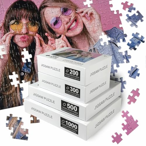 Benutzerdefiniertes Puzzle aus Foto | 35–1000 Teile | Personalisiertes Bilder-Puzzle für Sie und Ihn, Tierliebhaber | Hochzeitstag, Valentinstag, Geburtstag Geschenke von Vniqloo