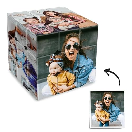 Personalisierter Foto-Zauberwürfel, individueller Multi-Foto-Zauberwürfel, 7,6 x 7,6 cm, Geschenk für Liebhaber, Fotopuzzle-Geschenk von Vniqloo