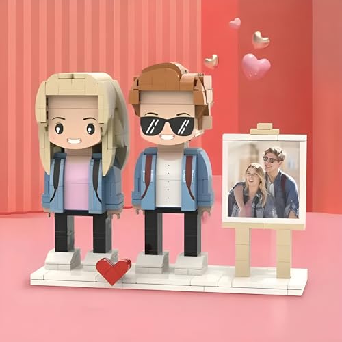 Vniqloo Custom Couple Brick Figure Photo Frame, Personalized 2 Person Building Block Gift, Unique Keepsake for Weddings, Couple Wedding Brick Vniqloo Custom Couple Brick Figure Photo Frame, Personalized 2 Person Building Block Gift, Unique Keepsake for Weddings, Couple Wedding Brick von Vniqloo