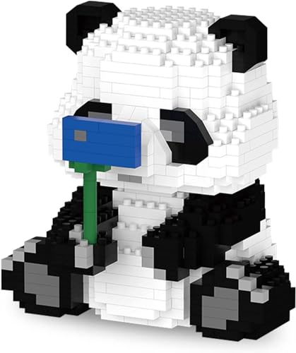 Vnnigmn Panda, Mikro-Bausteine, DIY, Mini-Tier, Blöcke, Figur, Spielzeug, Dekoration für Kinder, Geschenk, Modell 700 (Panda sitzend) von Vnnigmn