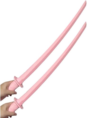 Vnnigmn Samurai-Katana, einziehbar, Spielzeug Schwert 3D-Druck, lustiges Katana-Spielzeug, Cosplay-Geschenk für Kinder und Erwachsene (2 Stück, Rosa) von Vnnigmn
