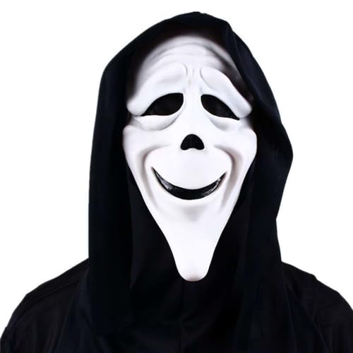 Vnnigmn Scream Halloween Horror Ghostface Maske aus Latex für Halloween, Karneval, Cosplay, Maskenball, Party von Vnnigmn