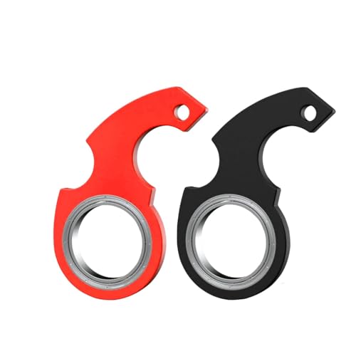 Voarge 2 Stück Schlüsselanhänger Spinner Fidget Ring Spielzeug, Drehbarer Schlüsselring Voarge 2 Stück Schlüsselanhänger Spinner Fidget Ring Spielzeug, Drehbarer Schlüsselring von Voarge