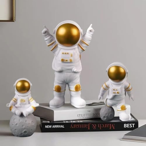 Voarge 3 Stück Astronaut Figur Spielzeug, Deko Geburtstag, Dekoration Ornamente, Spaceman Kuchen, Gold Spielzeug für Kindergeburtstag Weltraumparty, Wohnaccessoires Voarge 3 Stück Astronaut Figur Spielzeug, Deko Geburtstag, Dekoration Ornamente, Spaceman Kuchen, Gold Spielzeug für Kindergeburtstag Weltraumparty, Wohnaccessoires von Voarge