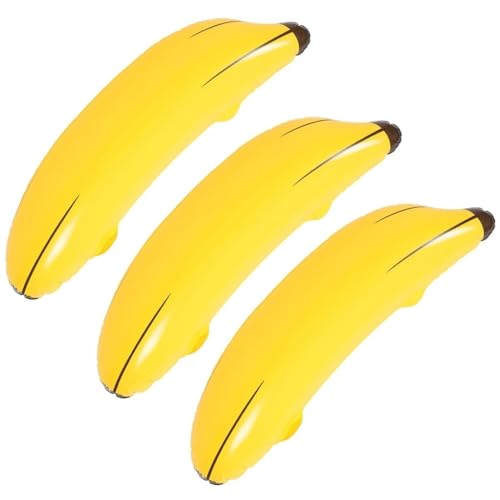 Voarge 3 Stück Aufblasbare Banane, aufblasbare Banane 60 cm, aufblasbares Bananen-Poolspielzeug, dekorativ für Karneval, Hawaii oder Mottopartys Voarge 3 Stück Aufblasbare Banane, aufblasbare Banane 60 cm, aufblasbares Bananen-Poolspielzeug, dekorativ für Karneval, Hawaii oder Mottopartys von Voarge