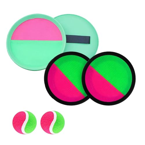 Voarge Klettballspiel, Fangballspiel mit 4 Fangscheiben 2 Bälle, Klettballspiel für Kinder ab 3 4 5 6, Ballspiele für Draußen Kinder für Wurf Spiel und Fangspiel für Party, Garten Voarge Klettballspiel, Fangballspiel mit 4 Fangscheiben 2 Bälle, Klettballspiel für Kinder ab 3 4 5 6, Ballspiele für Draußen Kinder für Wurf Spiel und Fangspiel für Party, Garten von Voarge