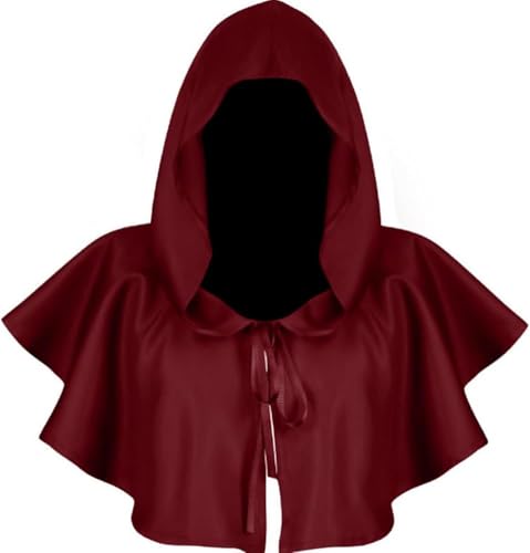 Voarge Umhang mit Kapuze Halloween,Mittelalter Gothic Cape,Hexe, Zauberer,Vampir,Tod,Cosplay,Grim Cowl,Kapuzen Poncho, Weihnachten,Karneval,Party,Zubehör,Requisiten,Unisex,Einheitsgröße,Rot Voarge Umhang mit Kapuze Halloween,Mittelalter Gothic Cape,Hexe, Zauberer,Vampir,Tod,Cosplay,Grim Cowl,Kapuzen Poncho, Weihnachten,Karneval,Party,Zubehör,Requisiten,Unisex,Einheitsgröße,Rot von Voarge