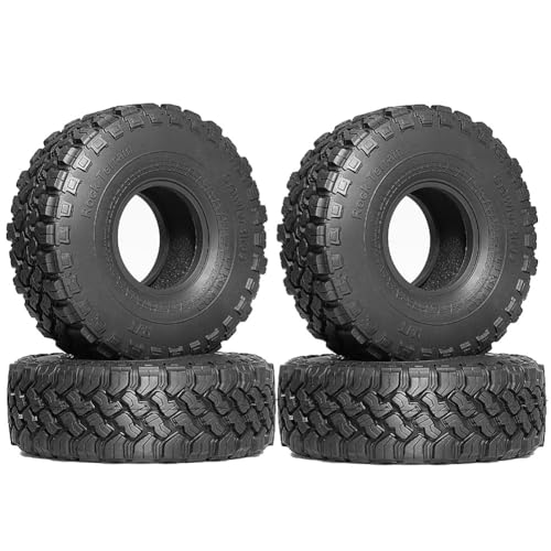 Vocdikficy 4 STÜCKE 116mm 1,9 Gummireifen Radreifen für 1/10 RC Crawler Auto Axial SCX10 Pro Capra Traxs TRX4 D90 Redcat von Vocdikficy