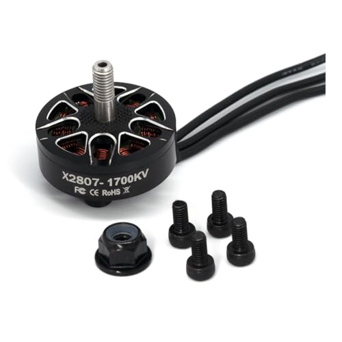 Vocdikficy Bürstenloser Motor X2807 1700KV 2-6S 4mm Lagerwellenmotor für RC FPV Racing Drone Multicopter von Vocdikficy