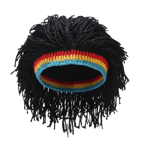 Vocdikficy Eine Perückenmütze für Herren, Mütze, Handgefertigt, Gehäkelt, Warme Wintermütze, Gorro, Halloween, Weihnachten, Geburtstag, Geschenke, Lustige -Perücke, Langlebig Vocdikficy Eine Perückenmütze für Herren, Mütze, Handgefertigt, Gehäkelt, Warme Wintermütze, Gorro, Halloween, Weihnachten, Geburtstag, Geschenke, Lustige -Perücke, Langlebig von Vocdikficy