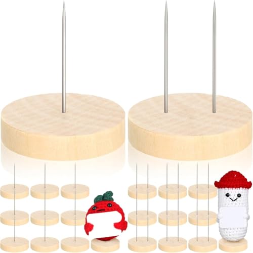 Vocdikficy Häkelpuppenständer, Einzel- und Doppelstahlnadel-Puppenständer, Filztierpuppenspielzeug, Holzsockelstütze, Actionfigurenständer Vocdikficy Häkelpuppenständer, Einzel- und Doppelstahlnadel-Puppenständer, Filztierpuppenspielzeug, Holzsockelstütze, Actionfigurenständer von Vocdikficy