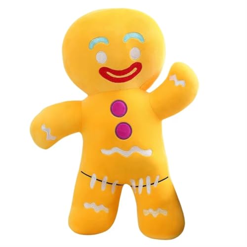 Vocdikficy Kawaii Lebkuchenmann Plüschpuppe Sofa Dekoration Niedlicher Keksmann Stofftier Geschenk 18cm von Vocdikficy