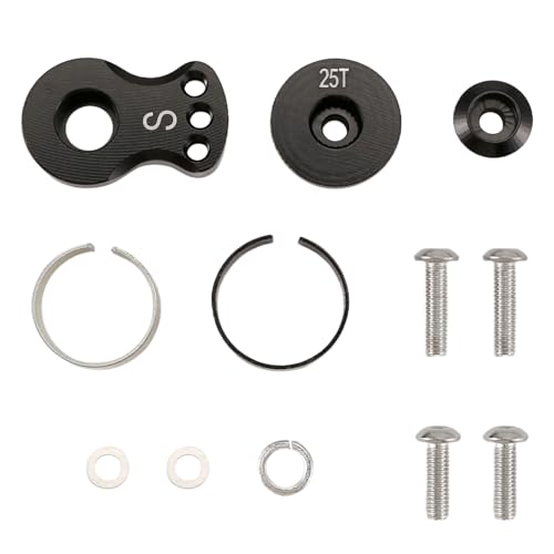 Vocdikficy Metall 25T Verstellbarer Servo Saver Arm Horn für -4 für Axial SCX10 1/10 RC Autos Hubschrauber Modell Boot Upgrade Teile, S, A von Vocdikficy