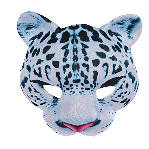 Vocoliday 1 x Halloween-Maske, halbes Gesicht, Tier, weißer Leopardenmuster, Halbmasken für Halloween, Weihnachten, Geburtstag, Karneval, Festival, Urlaub, Bar, Party, Kostüm, Requisiten Vocoliday 1 x Halloween-Maske, halbes Gesicht, Tier, weißer Leopardenmuster, Halbmasken für Halloween, Weihnachten, Geburtstag, Karneval, Festival, Urlaub, Bar, Party, Kostüm, Requisiten von Vocoliday