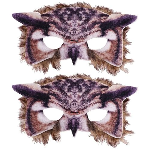 Vocoliday 2 Stück Halloween Eulenmaske Tierische Eulen-Masquerade-Maske Halbgesichtsmaske für Halloween Ostern Weihnachten Kostümpartys und Cosplay Zubehör Vocoliday 2 Stück Halloween Eulenmaske Tierische Eulen-Masquerade-Maske Halbgesichtsmaske für Halloween Ostern Weihnachten Kostümpartys und Cosplay Zubehör von Vocoliday