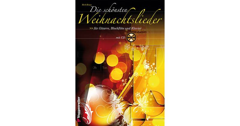 Buch - Die schönsten Weihnachtslieder, Gitarre, Blockflöte und Klavier, m. Audio-CD  Kinder von Voggenreiter