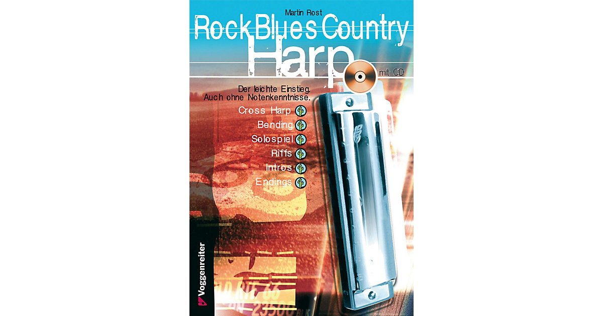 Buch - Rock Blues Country Harp, m. CD-Audio Buch - Rock Blues Country Harp, m. CD-Audio von Voggenreiter