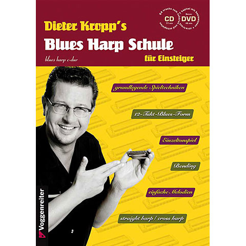 Voggenreiter Dieter Kropp&#39;s Blues Harp Schule Lehrbuch von Voggenreiter