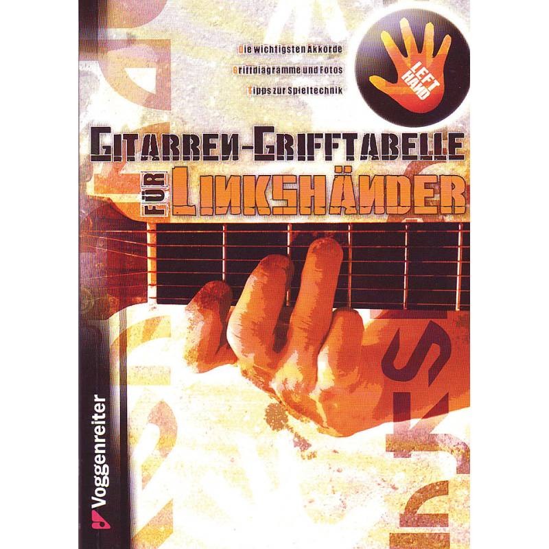 Voggenreiter Gitarren-Grifftabelle für Linkshänder Lehrbuch von Voggenreiter