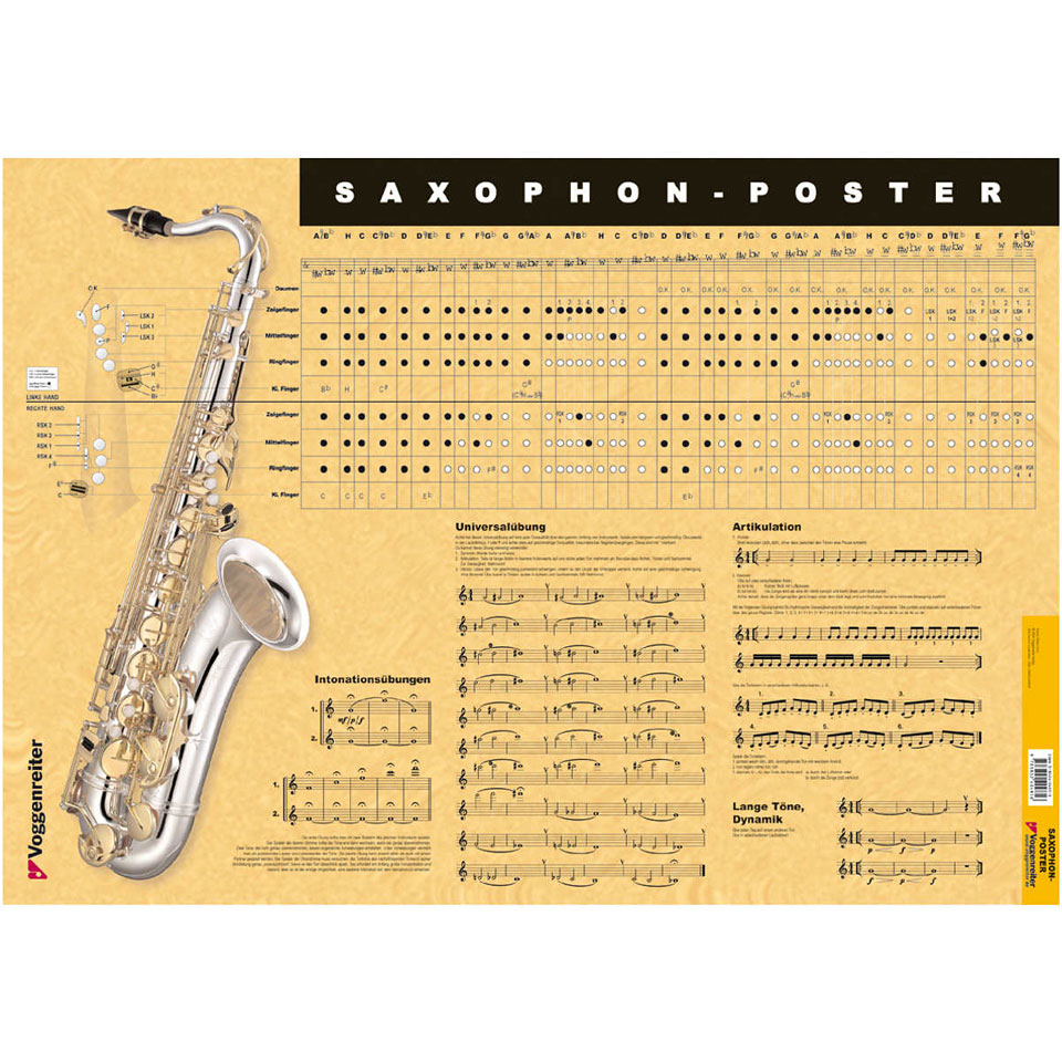 Voggenreiter Saxophon-Poster Poster Voggenreiter Saxophon-Poster Poster von Voggenreiter