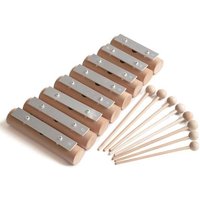 Voggenreiter - Voggys Holz-Klangbausteine 8er Set (Xylophon / Glockenspiel) aus Buchenholz für Kinder, diatonisch C-Dur von Voggenreiter