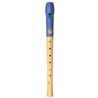Voggys Holz-Kunststoff-Blockflöte (blauer Flötenkopf), deutsche Griffweise von Voggenreiter
